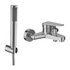 Luna bath/shower mixer - Brushed Stainless Steel