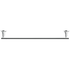 600mm Starck T Towel rail - Chrome