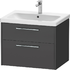D-Code Vanity unit wall-mounted 650 - Graphite Matt
