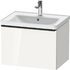 D-Neo 1 Drawer Vanity unit wall-mounted 650 - White High Gloss