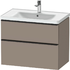 D-Neo 2 Drawer Vanity unit wall-mounted 800 - Basalt Matt