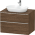 D-Neo Console vanity unit wall-mounted 800 - Walnut Dark Matt