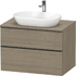 D-Neo Console vanity unit wall-mounted 800 - Basalt Matt