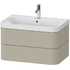 Happy D.2 Plus C-Shape Vanity set - Taupe Satin Matt