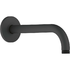 Round curved shower arm 210 - Matt Black
