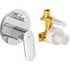 Wave single lever bath/shower diverter mixer - Chrome High Gloss