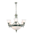 9-Light Grand Budapest Shaded Chandelier - Satin Chrome (CH113SC)