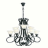 9-Light Agrimony Shaded Chandelier - Black/Gold (CH166)