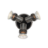 Sahara 3 Lamp Plate Spotlight - Gun Metal (100mm)