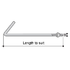 8 x [o-all purlin height] hot dipped galvanised hook bolts