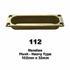 102 x 32mm heavy flush handle