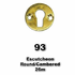26mm round cambered escutcheon
