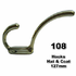 127mm hat and coat hook