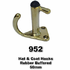 50mm rubber buffered hat and coat hook