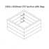 2000 x 2000mm STD section with step