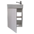 Comfort Cloakroom White wall hung vanity basin 1th & 420mm ribbed cabinet