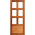 6 Panel glass top with horizontal slatted bottom door